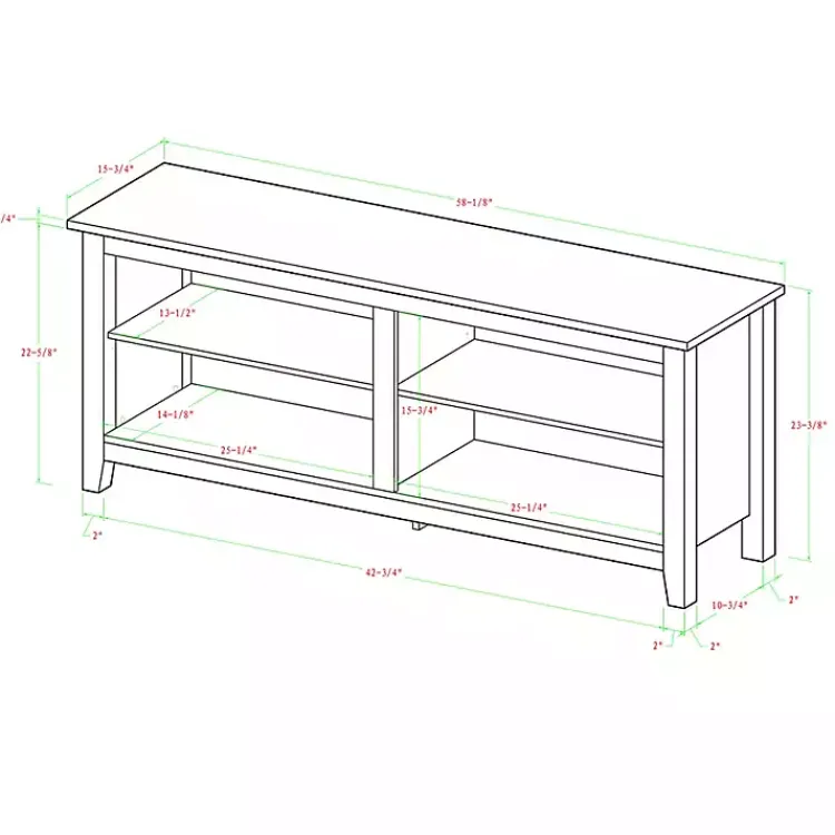 Kirklands Home Tv Stands & Media Consoles|Wood TV Stand, 58 in. Brown