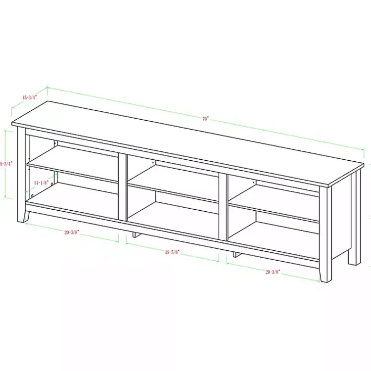 Kirklands Home Tv Stands & Media Consoles|Wood TV Stand, 70 in. Brown