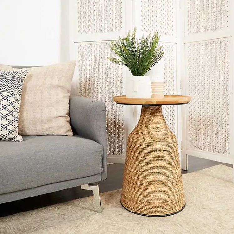 Kirklands Home Accent & End Tables|Wood Wrapped Accent Table Brown