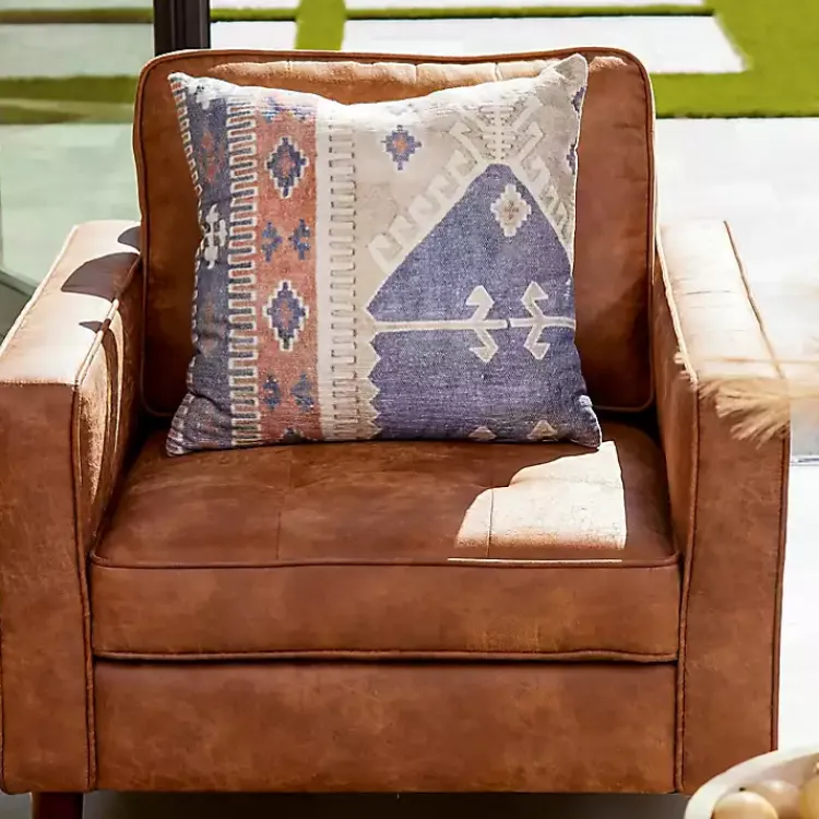 Kirklands Home Accent Chairs|Wyatt Faux Leather Armchair Brown