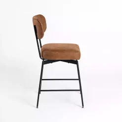 Kirklands Home Bar Stools & Counter Height Stools|Wyatt Faux Leather Swivel Counter Stool Brown