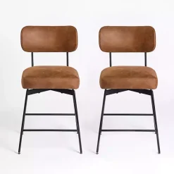 Kirklands Home Bar Stools & Counter Height Stools|Wyatt Swivel Counter Stools, Set of 2 Brown
