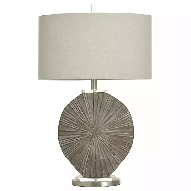 Kirklands Home Table Lamps|Brushed Brown Shell Table Lamp Gray
