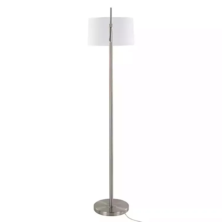Kirklands Home Floor Lamps|Brushed Nickel Cassie Floor Lamp