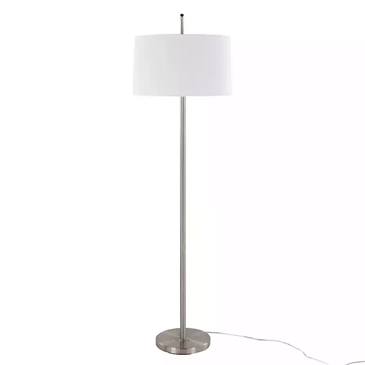 Kirklands Home Floor Lamps|Brushed Nickel Cassie Floor Lamp