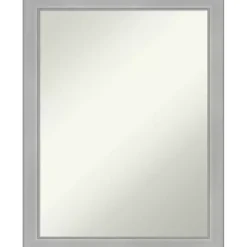 Kirklands Home Framed Mirrors|Brushed Nickel Modern Decorative Wall Mirror