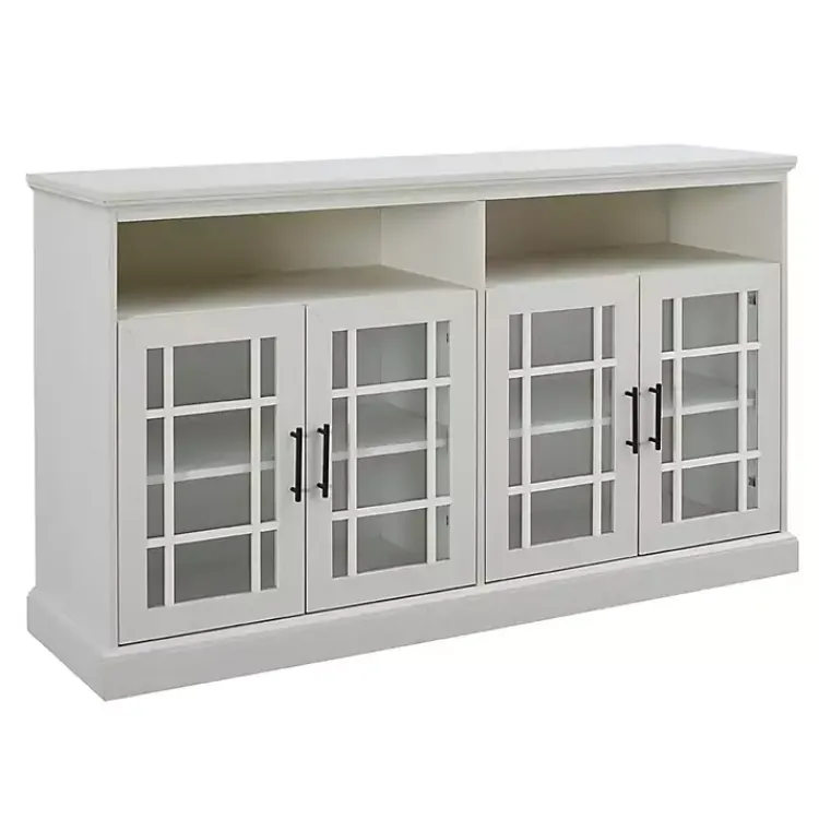 Kirklands Home Tv Stands & Media Consoles|Brushed Window Pane TV Stand White