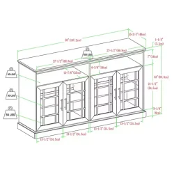 Kirklands Home Tv Stands & Media Consoles|Brushed Window Pane TV Stand White