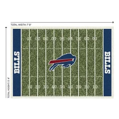 Kirklands Home Area Rugs|Buffalo Bills Home Field Area Rug, 6x8 Green