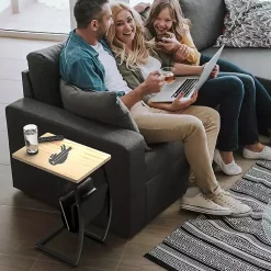 Kirklands Home Accent & End Tables|Buffalo Bills Wood C-Table Tan