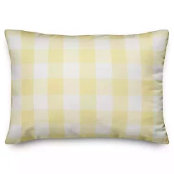 Kirklands Home Outdoor Cushions & Pillows|Buffalo Check Lemon Outdoor Pillow Yellow