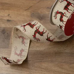 Clearance Buffalo Plaid Reindeer 16 yard Christmas Ribbon Christmas Tree Decorations