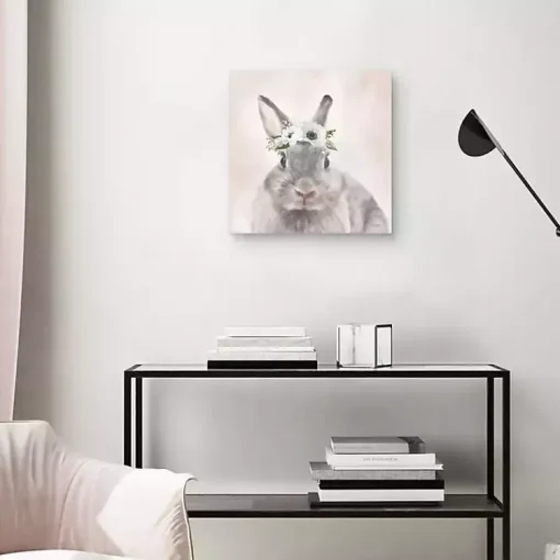 Sale Bunny Flower Crown Easter Canvas Wall Art Easter Decorations