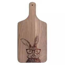 Bunny Glasses Walnut Cutting Board Easter Decorations