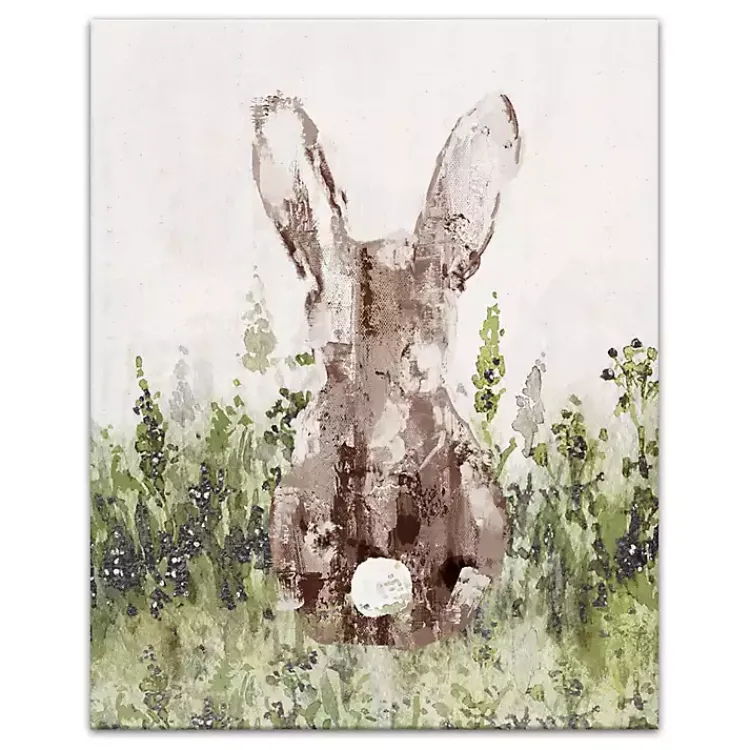 Outlet Bunny in Grass Canvas Art Print Easter Decorations