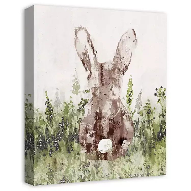 Outlet Bunny in Grass Canvas Art Print Easter Decorations