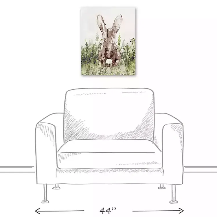 Outlet Bunny in Grass Canvas Art Print Easter Decorations