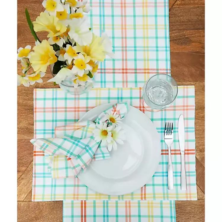 Outlet Bunny Trail Plaid Placemats, Set of 6 Easter Decorations