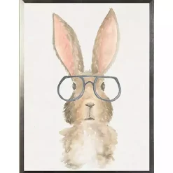 New Bunny Wearing Glasses Framed Art Print Easter Decorations