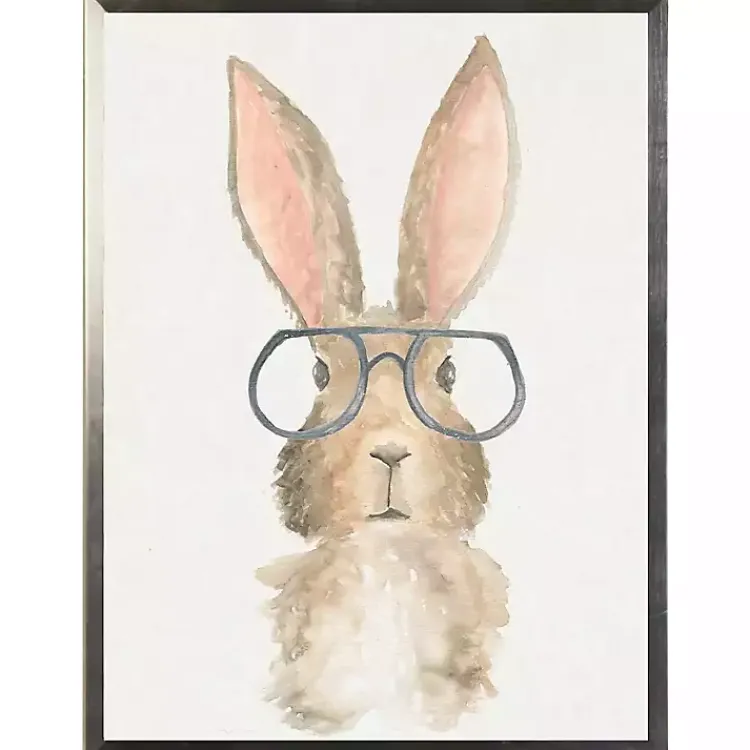 New Bunny Wearing Glasses Framed Art Print Easter Decorations