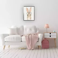 New Bunny Wearing Glasses Framed Art Print Easter Decorations