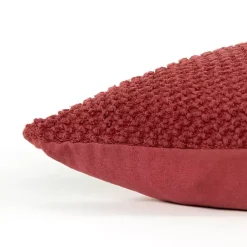 Discount Burgundy Woven Nubby Pillow Pillows