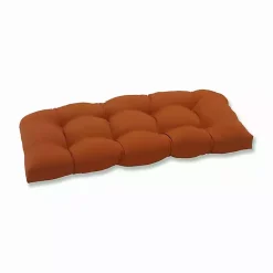 Kirklands Home Outdoor Cushions & Pillows|Burnt Outdoor Settee Cushion Orange