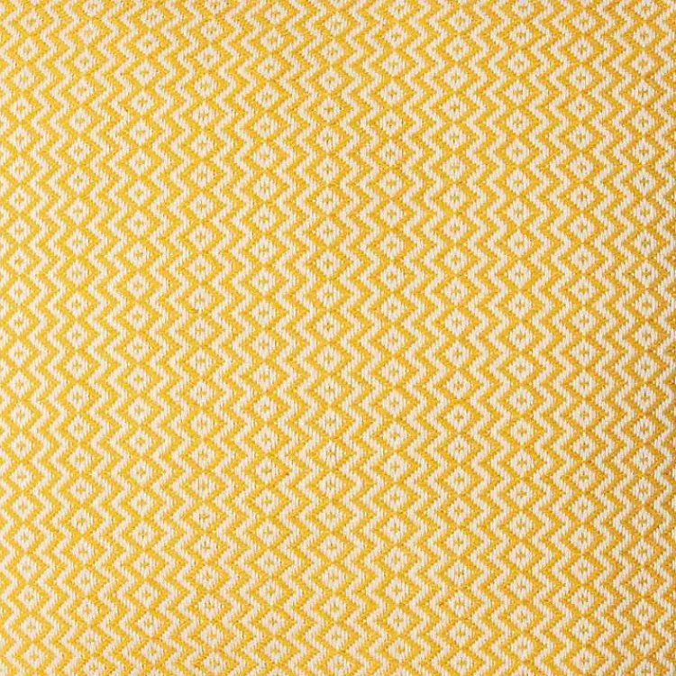Hot Buttercup Chevron Organic Cotton Throw Pillow Pillows