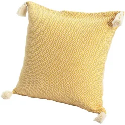 Hot Buttercup Chevron Organic Cotton Throw Pillow Pillows