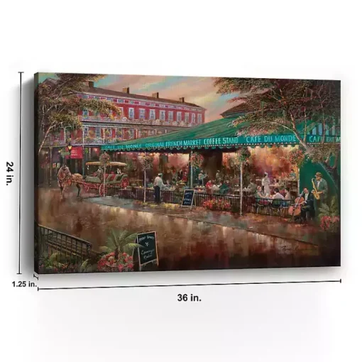 Online Café du Monde Canvas Art Print, 36x24 in. Mardi Gras Decorations