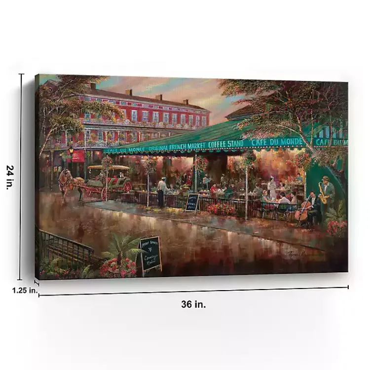 Online Café du Monde Canvas Art Print, 36x24 in. Mardi Gras Decorations