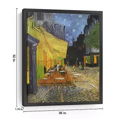 Kirklands Home Canvas Art|Cafe Terrace at Night Framed Canvas Art Print