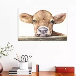 Kirklands Home Canvas Art|Calf Canvas Art Print, 26x18 Brown