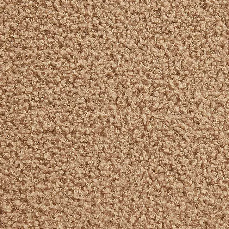 Kirklands Home Benches & Ottomans|Camel Sherpa & Pine Recgle Storage Ottoman Tan