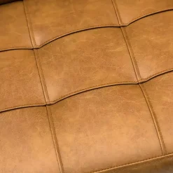 Kirklands Home Office Furniture|Camel Tufted Faux Leather Swivel Office Chair Tan