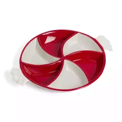 Kirklands Home Serving & Entertaining|Candy Cane Ceramic Serving Platter