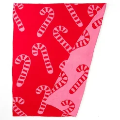 Clearance Candy Cane Cloud Throw Blankets & Throws
