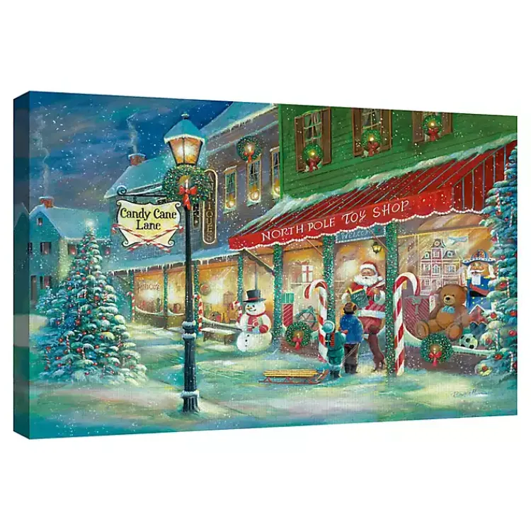Online Candy Cane Lane Canvas Art Print Christmas Art & Wall Decor