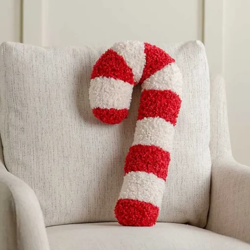 Sale Candy Cane Shaped Pillow Pillows