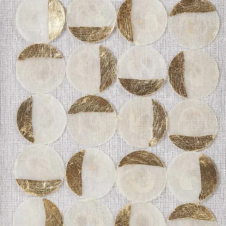 Kirklands Home Wall Plaques|Capiz Shells Emblem Framed Wall Plaques, Set of 2