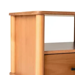 Kirklands Home Nightstands|Caramel Wood Cubby Nightstand Brown