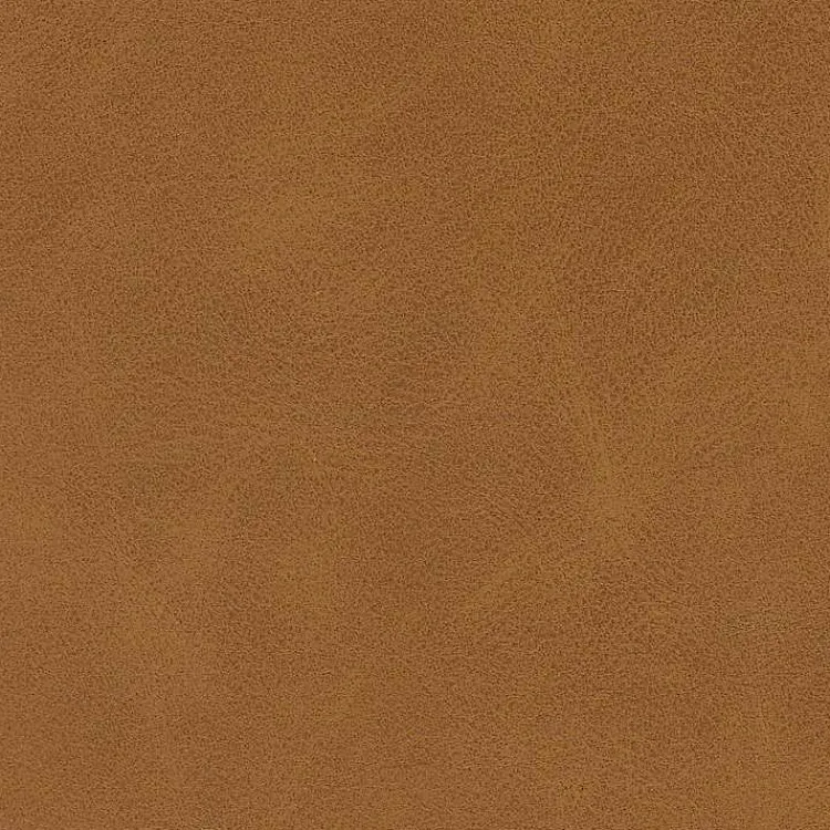 Kirklands Home Benches & Ottomans|Caramel Faux Leather Upholstered Metal Frame Bench Tan