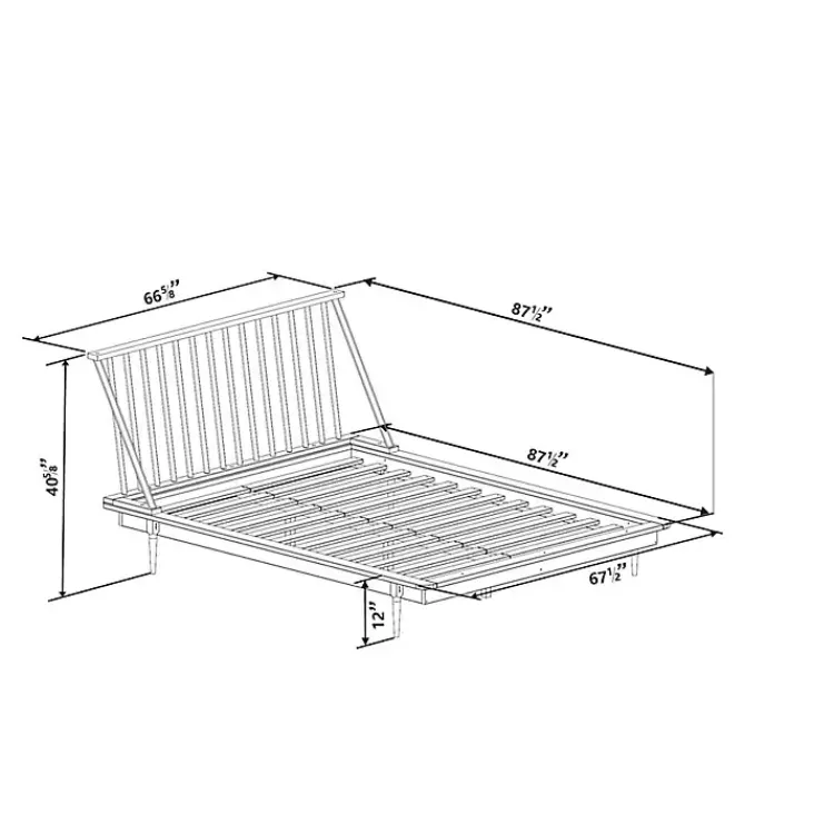 Kirklands Home Beds & Headboards|Caramel Mid-Century Modern Queen Bed Frame Brown