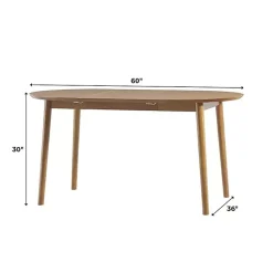 Kirklands Home Dining Tables|Caramel Wood Oval Dining Table with Leaf Tan