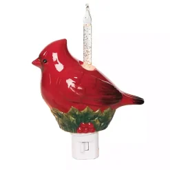 Clearance Cardinal and Holly Nightlight Christmas Decorations
