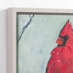 Kirklands Home Canvas Art|Cardinal on Branch Framed Canvas Art Print