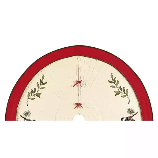 Best Cardinals and Holly Christmas Tree Skirt Christmas Tree Skirts & Collars