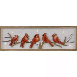 Discount Cardinals on Branch Christmas Wall Plaque Christmas Art & Wall Decor