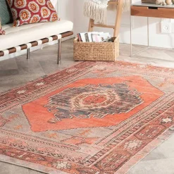 Kirklands Home Area Rugs|Carla Flatweave Area Rug, 5x7 Red