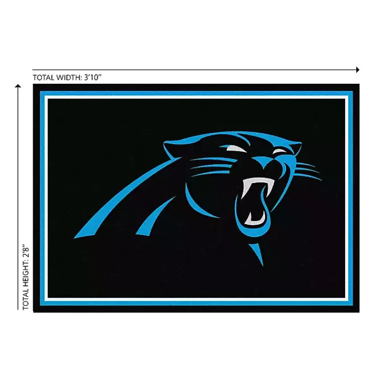 Kirklands Home Area Rugs|Carolina Panthers Area Rug, 3x4 Black